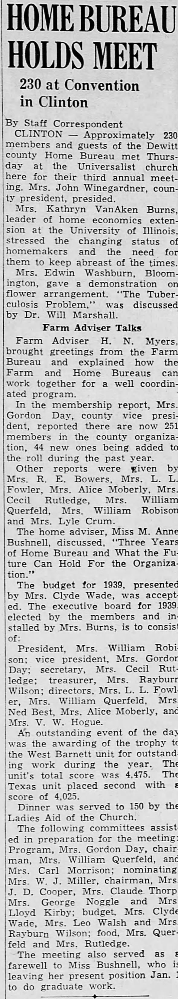 Clipping from The Decatur Herald